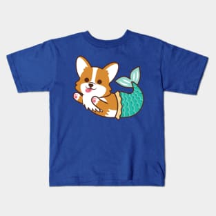 corgi mermaid2 Kids T-Shirt